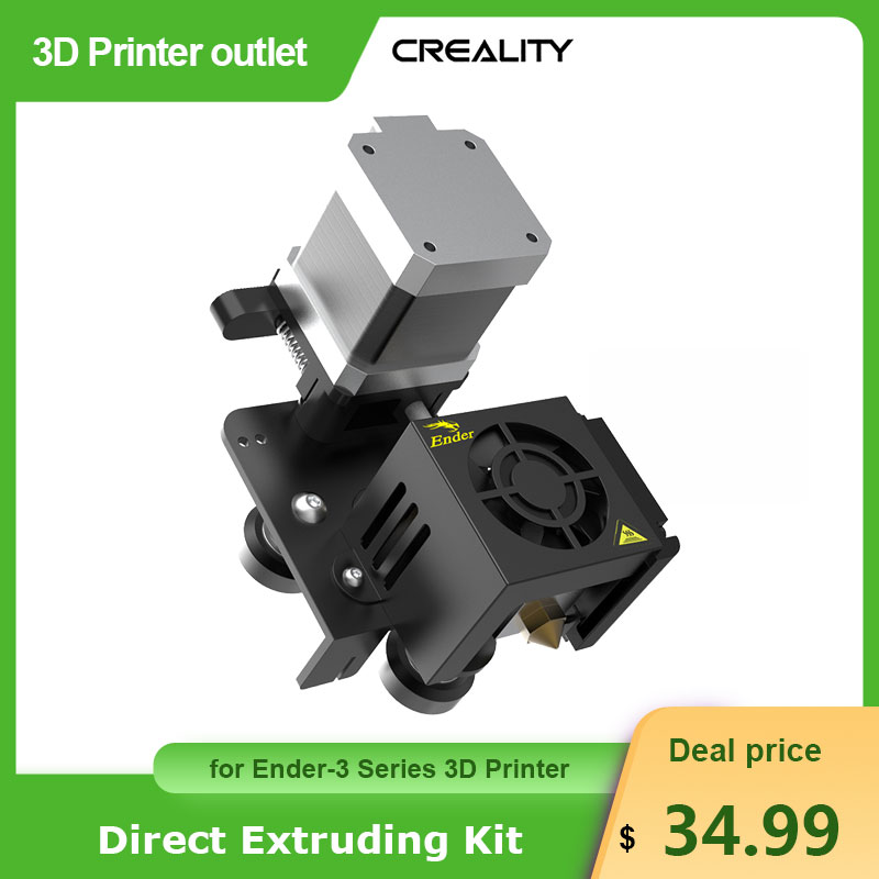 Original Creality 3D Ender-3 0.4mm 노즐 냉각 팬 백 플레이트 스테퍼 모터가있는 완전 조립 직접 압출 기계 키트